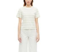 Verkürztes Jersey-T-Shirt mit Streifen 46 creme|mehrfarbig 2177037.02G1.46