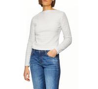 Jersey-Shirt mit Strukturmuster und U-Boot-Ausschnitt 46 creme 2156456.0210.46
