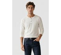 s.Oliver Strukturiertes Langarmshirt mit Henley-Ausschnitt