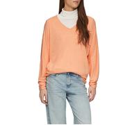 Meliertes Langarmshirt mit Fledermausärmeln 46 Orange