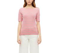 Gestreiftes Halbarmshirt im Slim Fit mit Flammgarn 36 pink|weiß 2180833.42G3.36