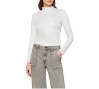 Schmal geschnittenes Langarmshirt aus Viskosemix 44 silber 2156422.0010.44