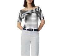 s.Oliver Red Label - Shirt mit Off-Shoulder-Ausschnitt schwarz/weiß - Gr. - 34