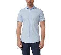 s.Oliver Tailored Fit: Kurzarmhemd aus Baumwollstretch mit Kentkragen
