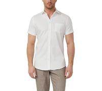 Tailored Fit: Strukturiertes Kurzarm-Hemd aus Baumwollstretch 39 weiß 2174653.01K0.39
