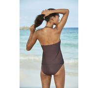 Tankini-Top S.OLIVER "Rome", Damen, Gr. 36, Cup C/D, braun, Polyamid, unifarben, Bikini-Oberteile, in verschiedenen Unifarben (91773413-36) braun