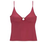 Tankini-Top S.OLIVER "Rome", Damen, Gr. 36, Cup A/B, rot (rostrot), Polyamid, unifarben, Bikini-Oberteile, in verschiedenen Unifarben (66572666-36) rostrot