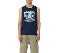 s.Oliver Tanktop aus Baumwollle mit Frontprint tiefblau M