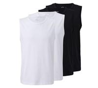 s.Oliver Tanktop Doppelpack (DE/NL/SE/PL, Alphanumerisch, L, Regular, Regular, 2 x Schwarz / 2 x Weiß)