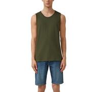 Tanktop mit Flammgarnstruktur und Logo-Print XXL olive 2175883.7938.XXL