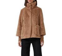 s.Oliver Teddyplüsch-Jacke mit Rippbünchen