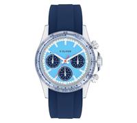 s.Oliver The Colorful Watch Herren Chronograph Uhr | 40 mm - Armbanduhr in 5 ATM - Sportliche Analog Uhr mit Stoppfunktion als moderner Begleiter für Alltag & Freizeit