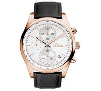 s.Oliver Time Herren Chronograph Quarz Uhr mit Leder Armband SO-3347-LC