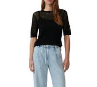 s.Oliver Transparenter Feinstrickpullover mit Lochmuster aus Viskosemix