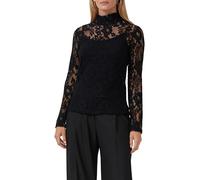 Transparentes Spitzen-Shirt im Slim Fit 40 schwarz 2175569.9999.40