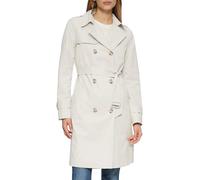 s.Oliver RED LABEL Slim Fit Trenchcoat aus Baumwoll-Mix mit Streifen-Futter in Offwhite, Größe 34