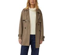 Trenchcoat mit Gürtel in Velourslederoptik 48 braun 2176563.8434.48