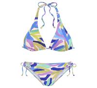 s.Oliver Triangel-Bikini-Set mit blau-grünem Muster
