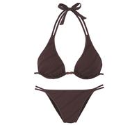 Bikini-Set mit Strukturmuster und Schmuckperlen 44C/D braun 6010599.118.44C_D