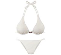 Triangel-Bikini S.OLIVER "Naila", Gr. 34, Cup A/B, beige (creme), Microfaser, Polyamid, Strukturmuster, Bikini-Sets Triangel-Bikini, mit Struktur (39913559-34) creme
