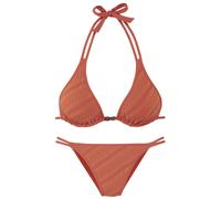 Triangel-Bikini S.OLIVER "Naila", Damen, Gr. 38, Cup C/D, orange, Microfaser, Polyamid, Bikini-Sets, mit Struktur (16141817-38) orange