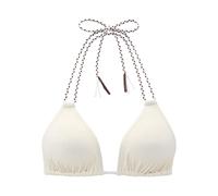 Triangel-Bikini-Top S.OLIVER "Ada", Damen, Gr. 40, Cup C/D, creme, Recycling-Polyamid, Strukturmuster, Bikini-Oberteile, in gemusterter Strukturware (74917154-40) creme