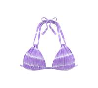 S.OLIVER Triangel-Bikini-Top Damen lila-weiß Gr.42 Cup C/D