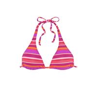 S.OLIVER Triangel-Bikini-Top Damen pink bedruckt Gr.40 Cup C/D