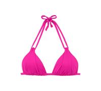 s.Oliver Beachwear Triangel-Bikini-Top Spain, mit Raffung und Doppelträger 40, Cup C/D rosa Damen Black White Trends Damenbademode 40, Cup C/D pink