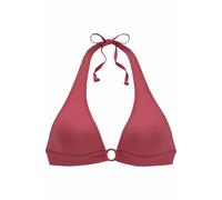 Triangel-Bikini-Top S.OLIVER "Rome", Damen, Gr. 38, Cup A/B, rot (rostrot), Polyamid, unifarben, Bikini-Oberteile, mit breitem Bündchen (47911668-38) rostrot