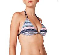 Triangel-Bikini-Top S.OLIVER "Barcelona" Gr. 38, Cup C/D, bunt (blau, rosé, gestreift) Damen Bikini-Oberteile (358778-38) blau, rosé, gestreift