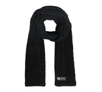 Strickschal mit Zopfmuster und Fleece-Rückseite ONESIZE schwarz 2171545.9999.ONESIZE
