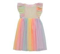 s.Oliver Ausgestelltes Kleid aus Mesh in Regenbogenfarben pink 98