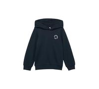 s.Oliver Kapuzen-Sweatshirt RED LABEL mit Rippbündchen, kleinem Print, Marine Größe 128