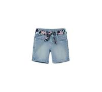 s.Oliver Unisex Kinder 2143060 Jeans Bermuda mit Bindegürtel, Blau ,140
