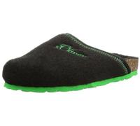 s.Oliver Unisex-Kinder Casual Pantoffeln, Schwarz (BLK/NEON Green 019)