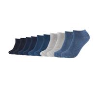 s.Oliver Unisex Socken, 10er Pack - Sneaker, einfarbig Blau/Grau 35-38