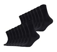 s.Oliver Unisex Socken, 16er Pack - Kurzsocken, einfarbig 39-42 Schwarz