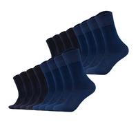 s.Oliver Unisex Socken, 16er Pack - Kurzsocken, einfarbig 43-46 Blau