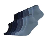 s.Oliver Unisex Socken, 16er Pack - Quarter, einfarbig Blau / 43-46 43-46 Blau