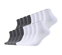 s.Oliver Unisex Socken, 16er Pack - Quarter, einfarbig Weiß/Grau / 39-42 39-42 Mehrfarbig
