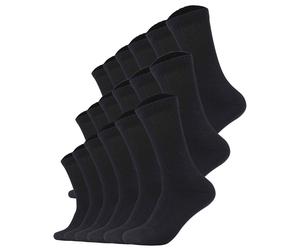 s.Oliver Unisex Socken, 18er Pack - Essentials Tennis Socks, einfarbig Schwarz / 43-46 43-46 Schwarz