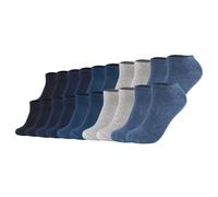 s.Oliver Unisex Socken, 20er Pack - Sneaker, einfarbig Blau/Grau / 35-38 35-38 Mehrfarbig