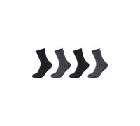 4er Pack s.Oliver Cosy Sustainable Rib Crew Socken 9999 - black 39-42