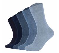 s.Oliver Unisex Socken, 5er Pack - Essentials Socks in Box, Kurzsocken, Geschenkbox, einfarbig Blau 43-46