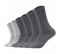 s.Oliver Unisex Socken, 6er Pack - Essentials Tennis Socks, einfarbig Grau 35-38