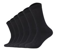 s.Oliver Unisex Socken, 6er Pack - Essentials Tennis Socks, einfarbig Schwarz 43-46