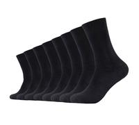 s.Oliver Unisex Socken, 8er Pack - Kurzsocken, einfarbig Schwarz 39-42