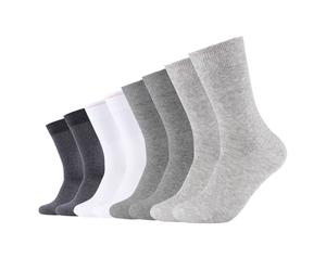 s.Oliver Unisex Socken, 8er Pack - Kurzsocken, einfarbig Weiß/Grau / 35-38 35-38 Mehrfarbig