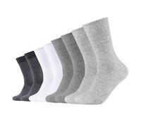s.Oliver Unisex Socken, 8er Pack - Kurzsocken, einfarbig Weiß/Grau 39-42